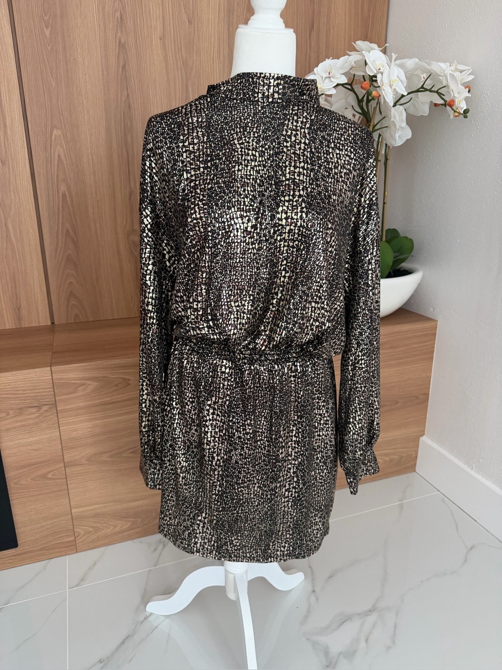 ANEWSTA Animal Print Mini Dress Size L ✨